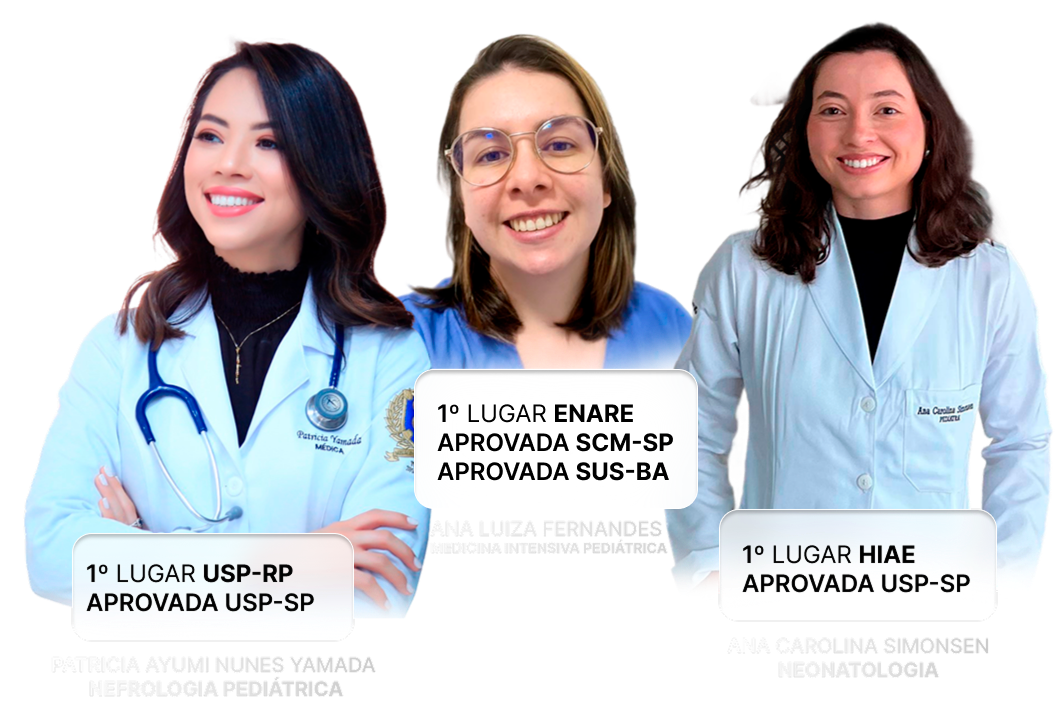 Aprovados em residência médica, destaque por desempenho excepcional.